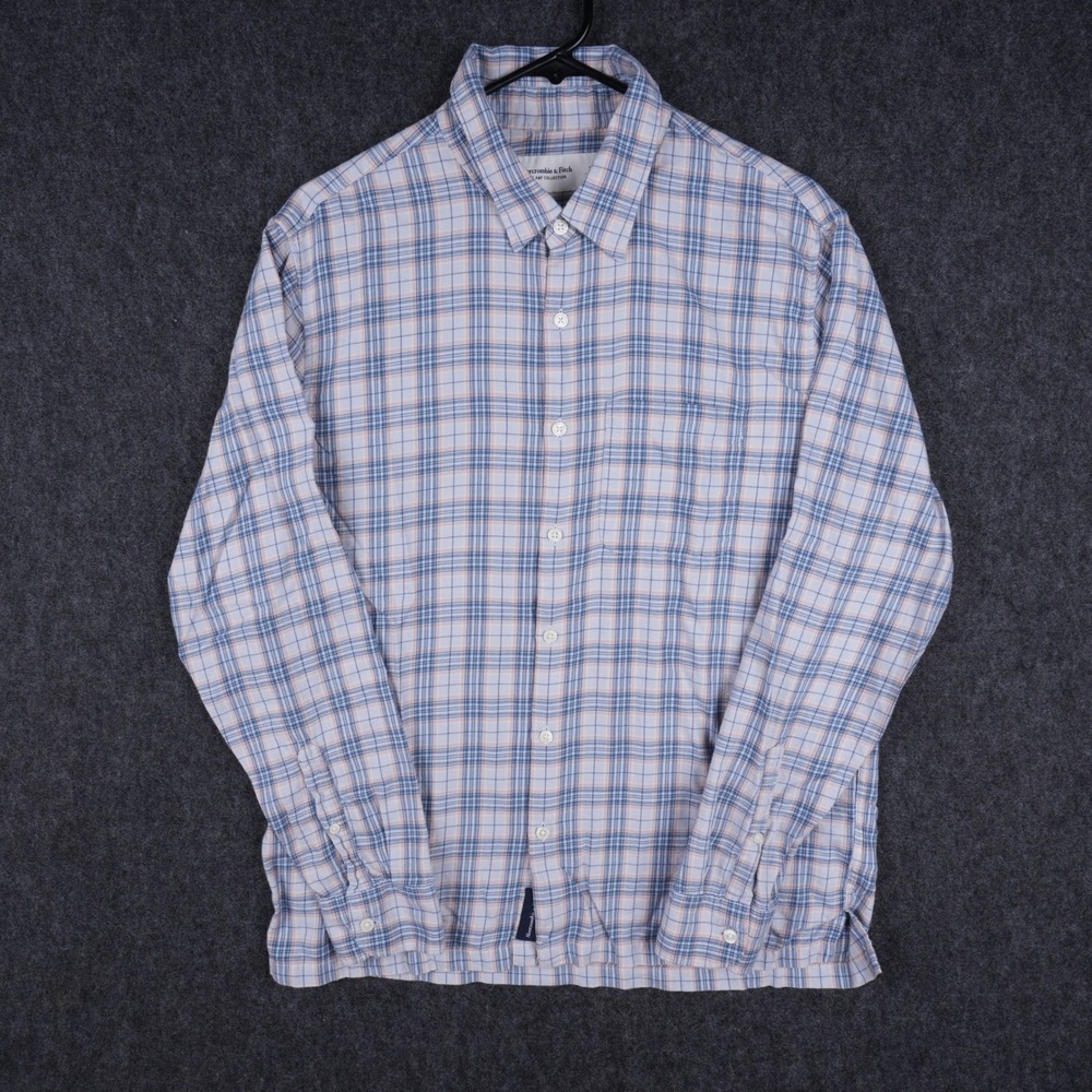 Abercrombie & Fitch Soft A&F Collection Plaid Button Down Shirt Mens Large EUC